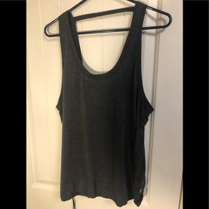 Gray Lulu workout tank (open back)